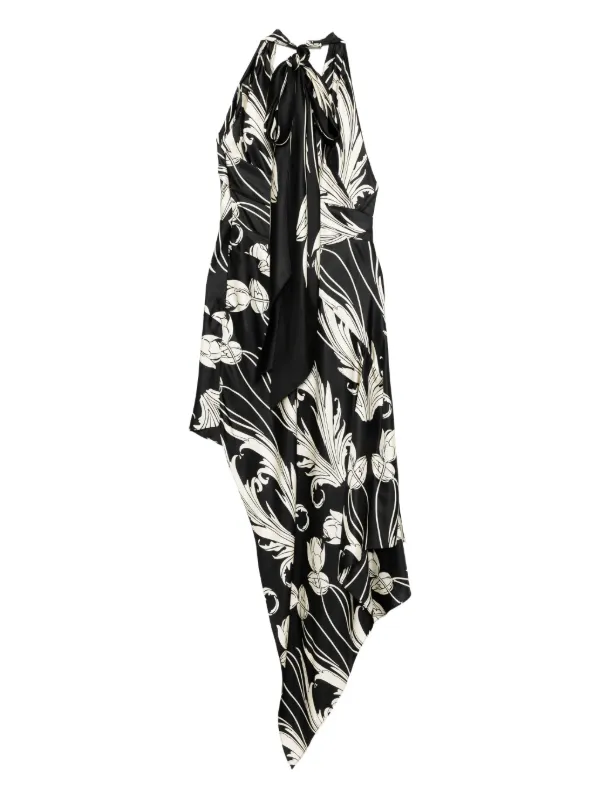 V Neck Printed Shirt Dress | MONSE | elysewalker Black / US 6
