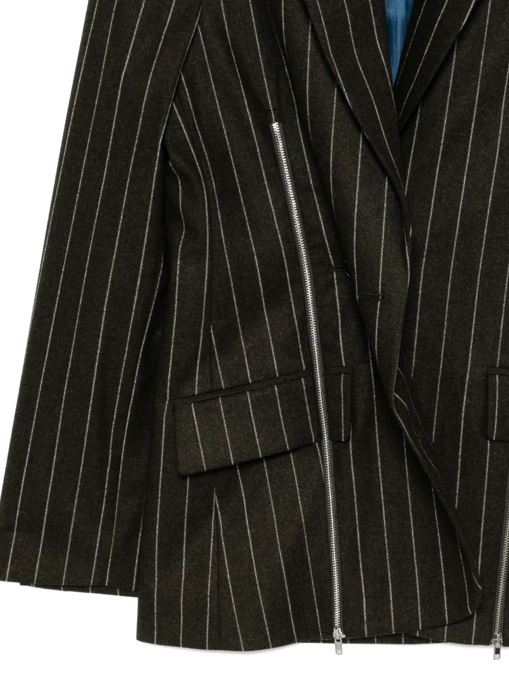 Monse Deconstructed Lapel Blazer In Brown