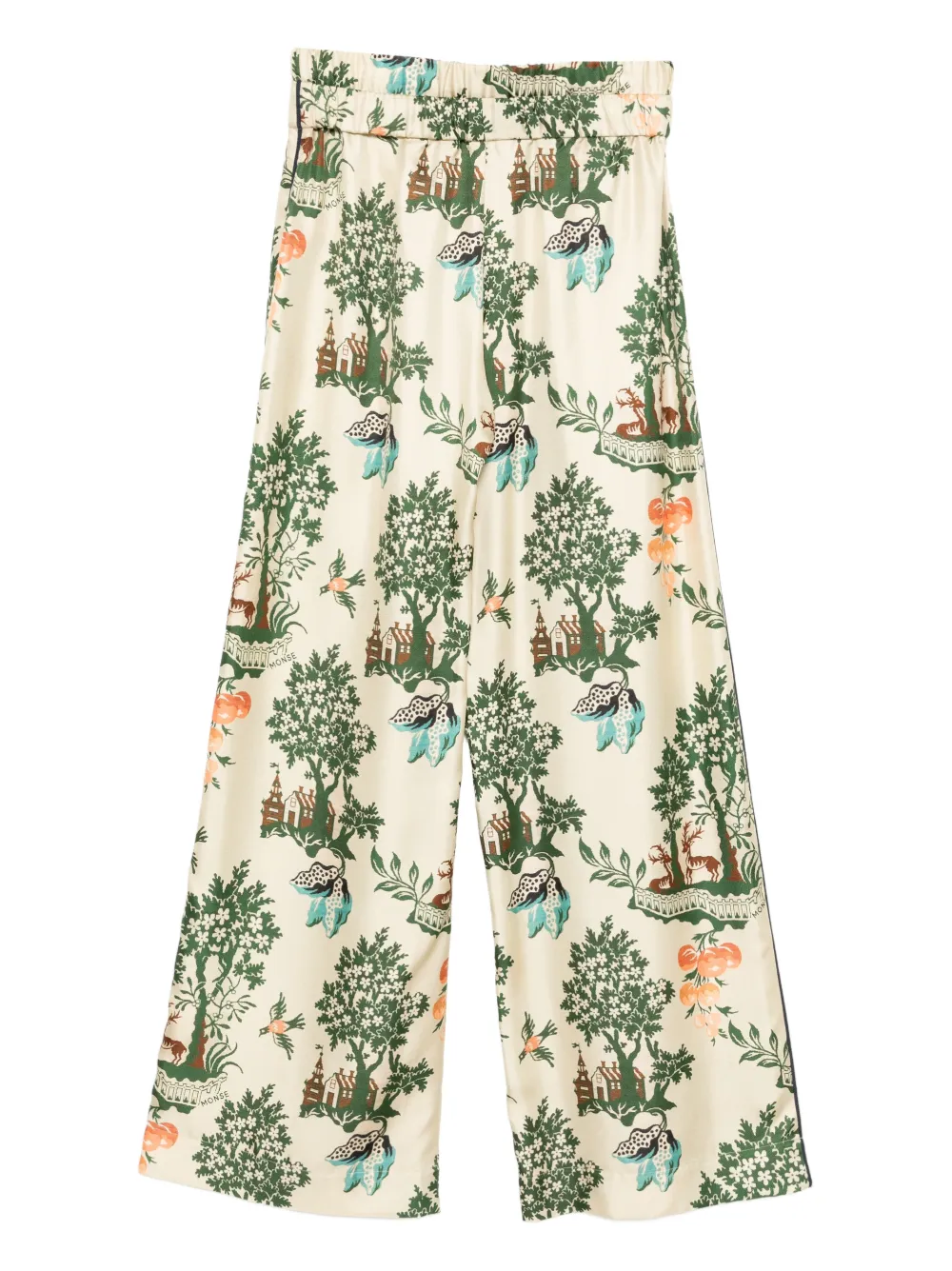 Monse Broek met dubbele tailleband - Beige