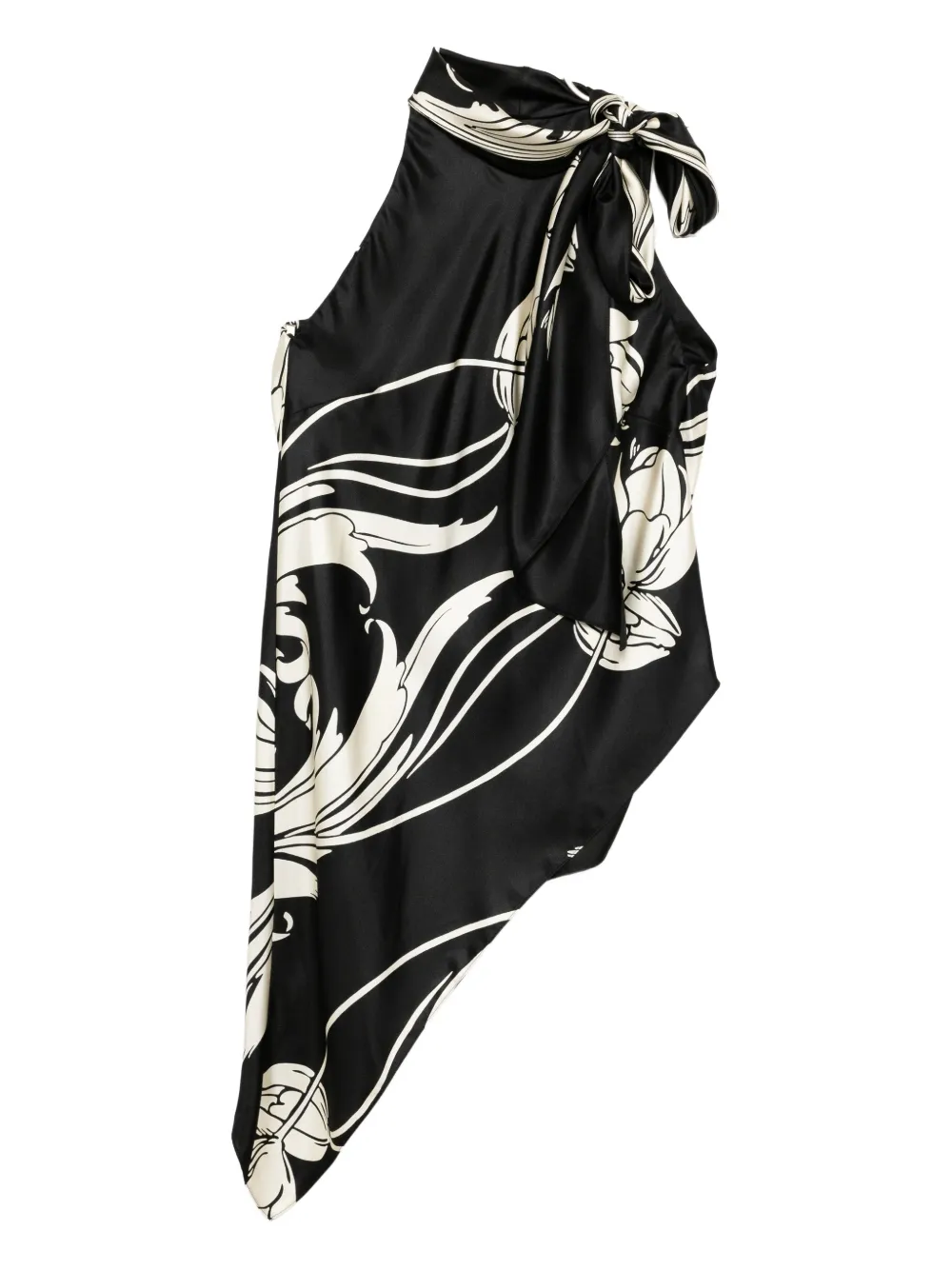Monse Draped Scarf Top In Black