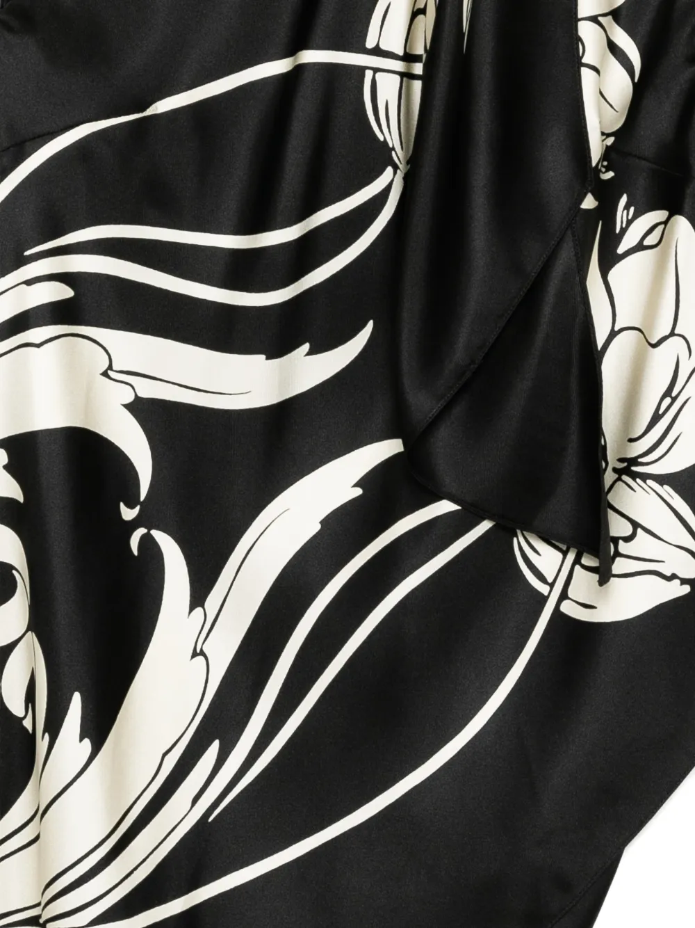 Monse Draped Scarf Top In Black