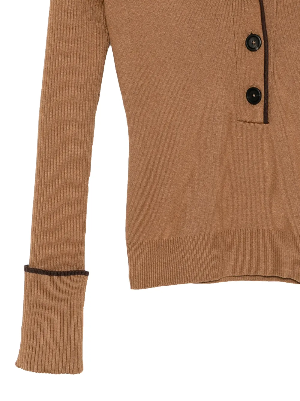 Monse Gebreide polotop - Bruin