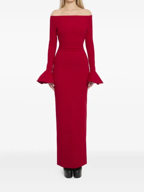 Solace London Anica flared-cuffs maxi dress