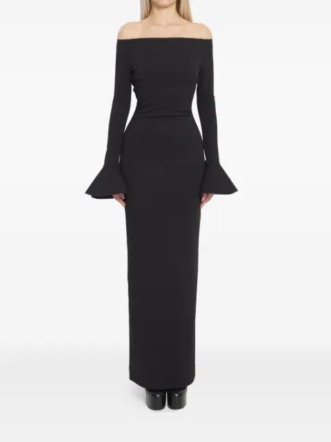 Solace London Anica flared-cuff maxi dress