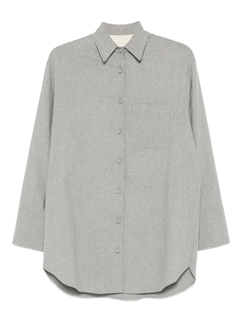 Alysi button long wool shirt | gris | Image 1