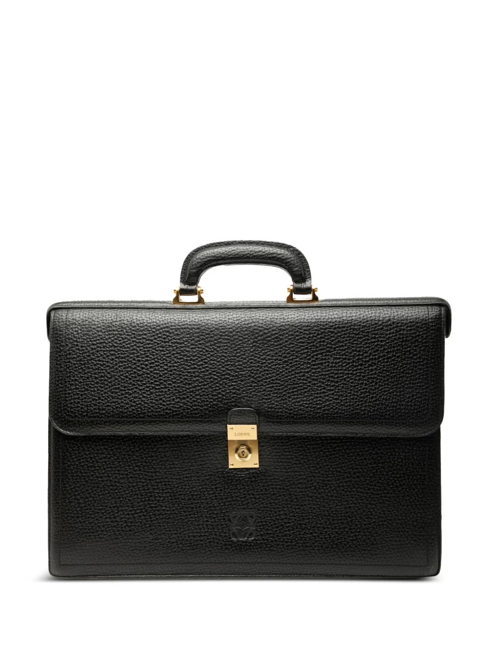 Loewe Pre-Owned 1990-2020 レザー アナグラム ビジネスバッグ - ブラック Loewe Pre-Owned 1990-2020 レザー アナグラム ビジネスバッグ - ブラック