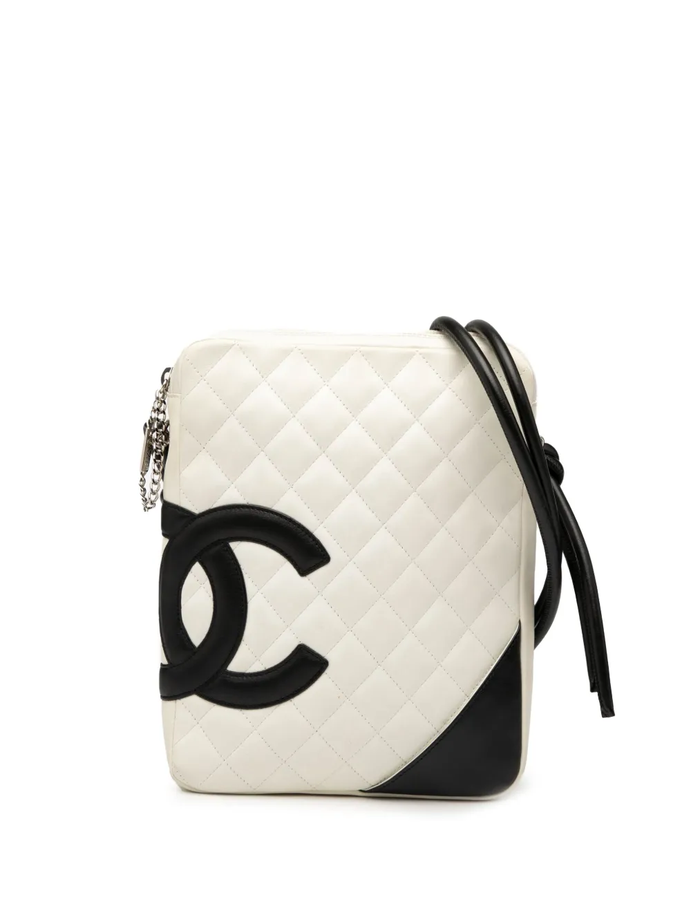 CHANEL Pre-Owned 2004-2005 ラムスキン カンボンライン ショルダーバッグ - ブラック CHANEL Pre-Owned 2004-2005 ラムスキン カンボンライン ショルダーバッグ - ブラック