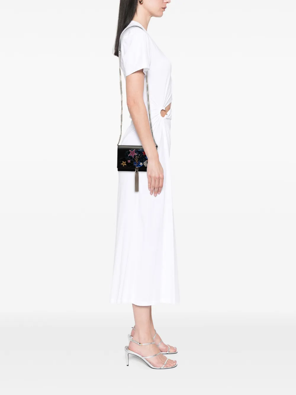 Saint Laurent Pre-Owned 2016 Calfskin Cloud Star Applique Classic Monogram Kate Tassel Wallet on Chain crossbody bag | Pre-Owned | Image 2