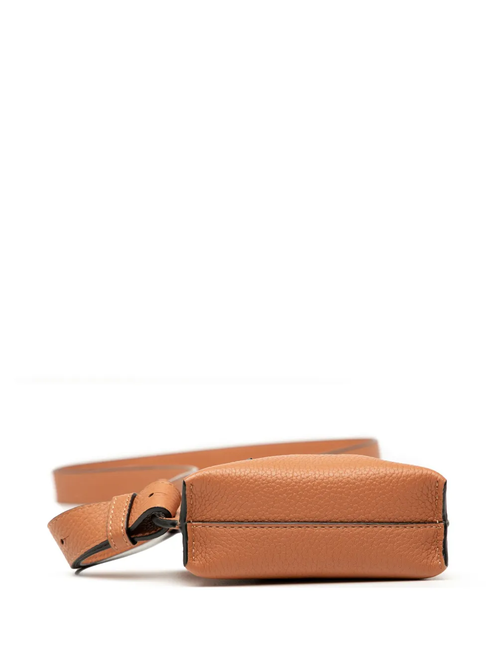 Pre-owned Loewe 2000-2020 Soft Grained Calfskin Vertical T Pocket Crossbody Bag In Brown