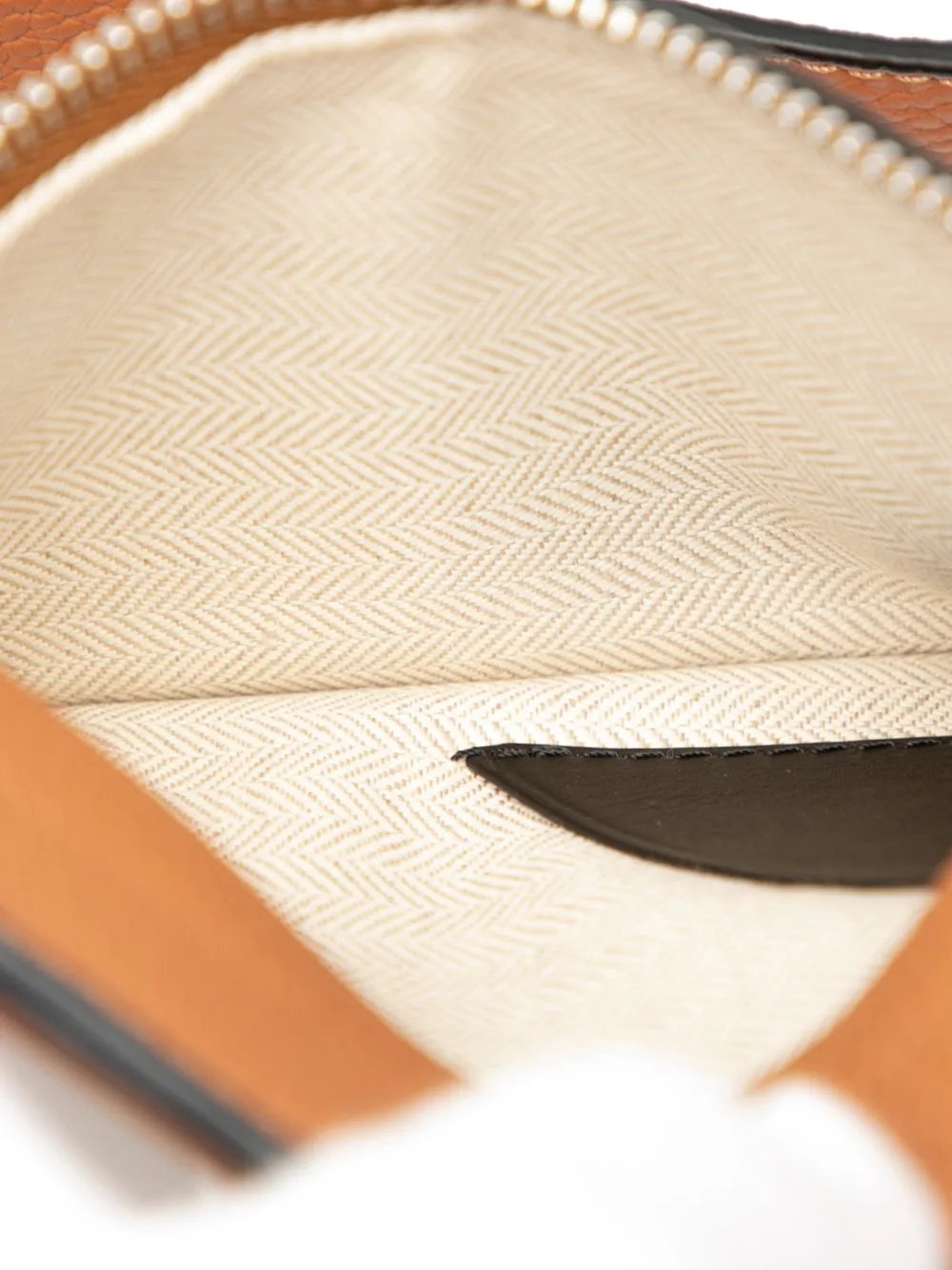 Pre-owned Loewe 2000-2020 Soft Grained Calfskin Vertical T Pocket Crossbody Bag In Brown