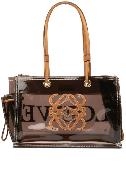 Loewe Pre-Owned 2000-2020 PVC and Leather Anagram tote bag