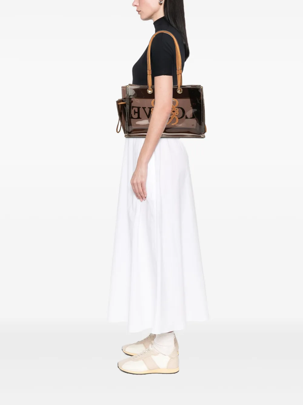 Loewe Pre-Owned 2000-2020 PVC and Leather Anagram tote bag | Pre-Owned | Image 2