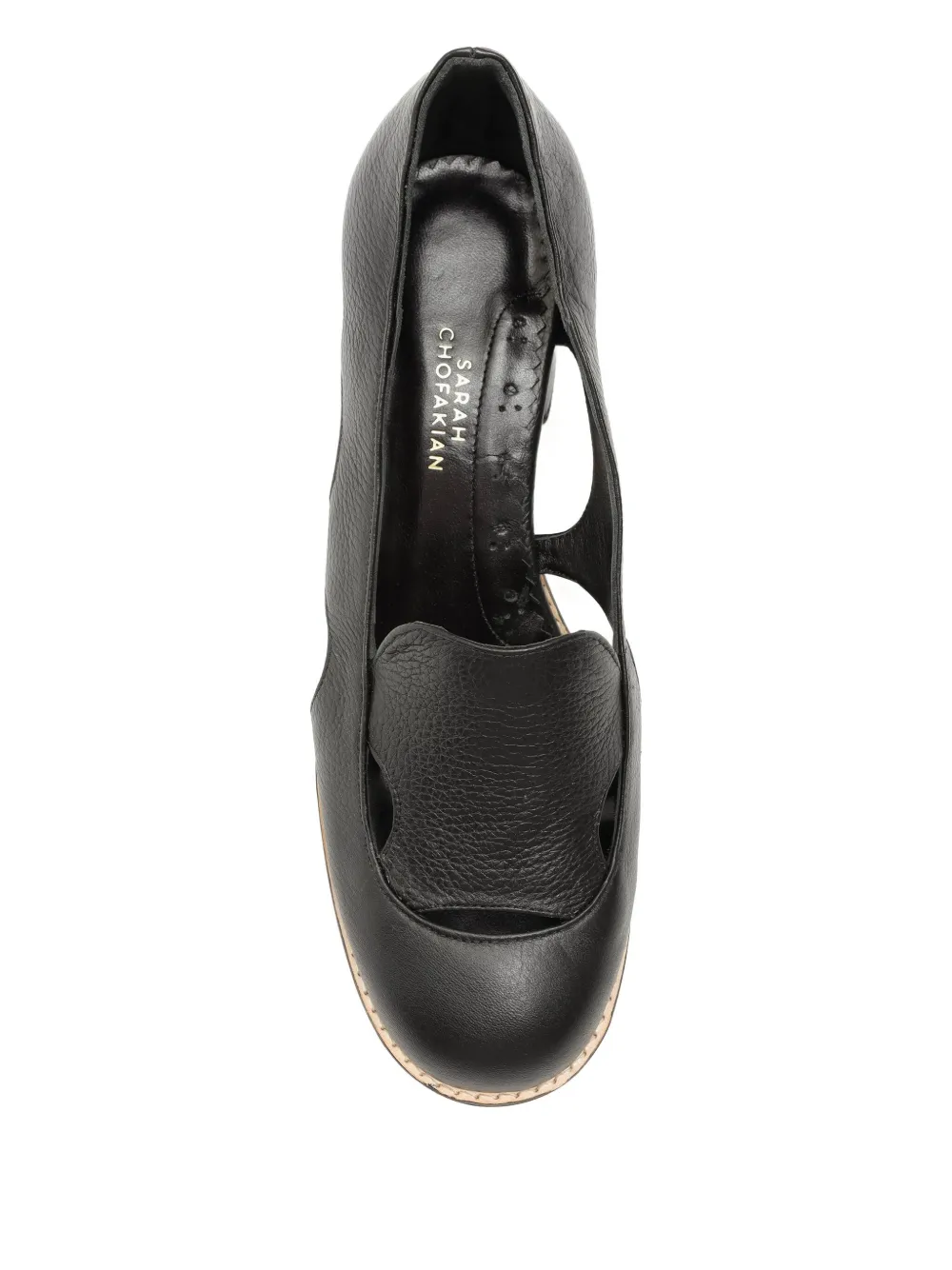 Sarah Chofakian 40mm Fragmento Cut-out Pumps In Black