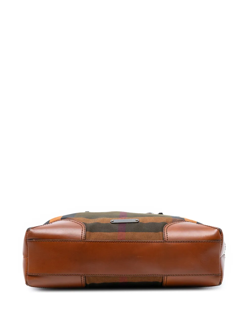 Pre-owned Burberry 2000-2017 House Check Canvas Tote Bag In Brown