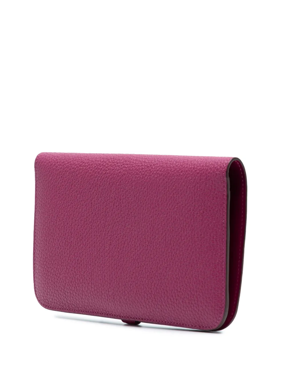 Pre-owned Hermes 2012 Togo Dogon Duo Wallet Gm Long Wallets In Purple