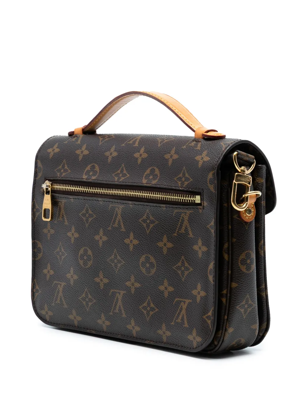 LOUIS VUITTON Pre-owned 2016 Monogram Pochette Metis Satchel In Brown