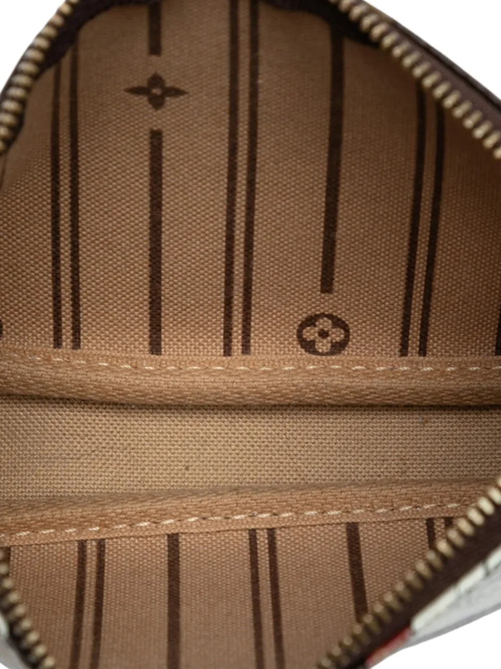 Pre-owned Louis Vuitton 2009 Monogram Trunks And Bags Patch Mini Pochette Accessoires Handbag In Brown