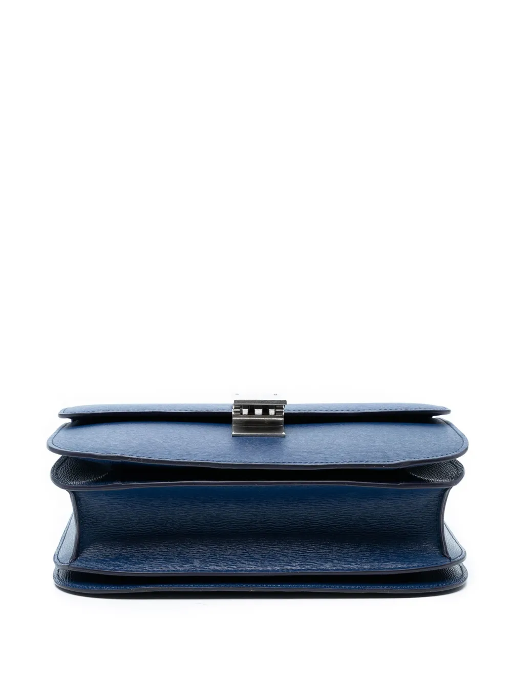 CELINE Pre-owned 2018 Medium Calfskin Classic Box Crossbody Bag In Blue