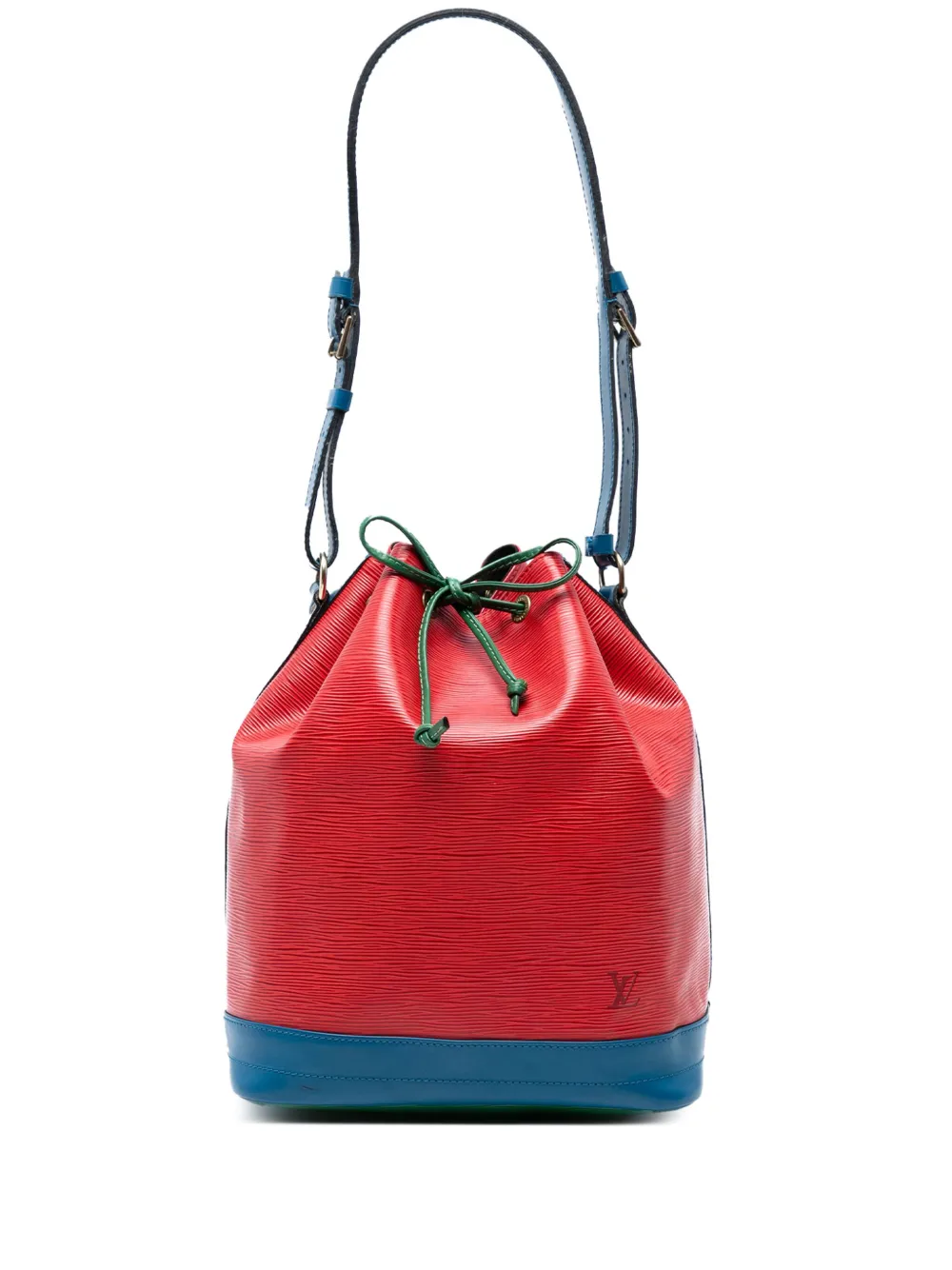 Pre-owned Louis Vuitton 1990-2025 Epi Tricolor Noe Gm Bucket Bag In Red