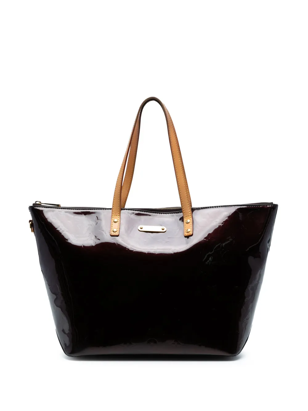 Pre-owned Louis Vuitton 1998-2010 Monogram Vernis Bellevue Gm Tote Bag In Purple