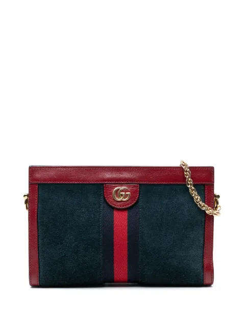 Gucci Pre-Owned bolsa crossbody Ophidia pequeña de gamuza con cadena 2016-2025