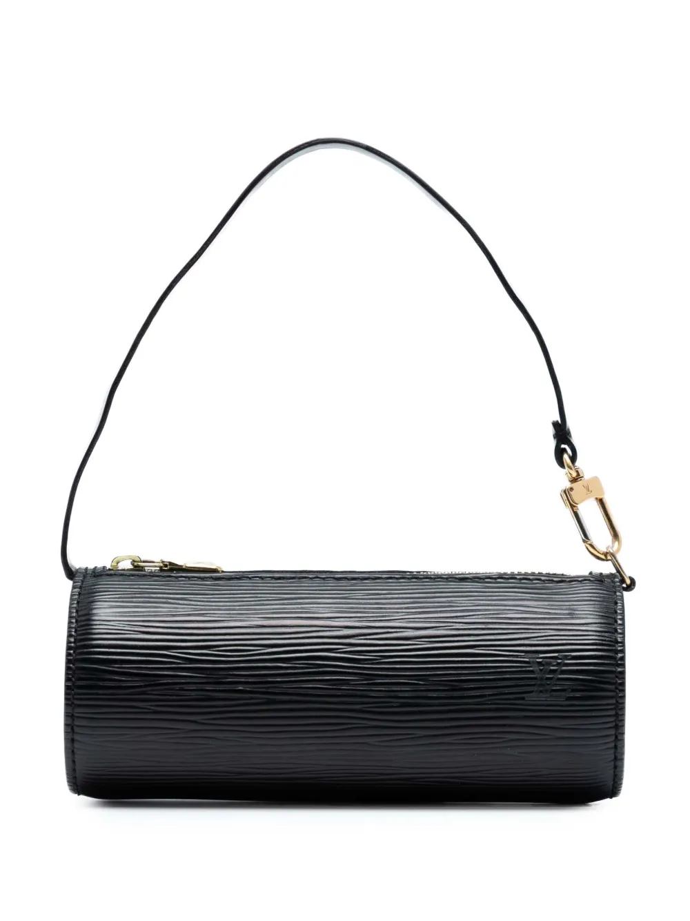 Pre-owned Louis Vuitton 2001 Epi Pochette Papillon Handbag In Black