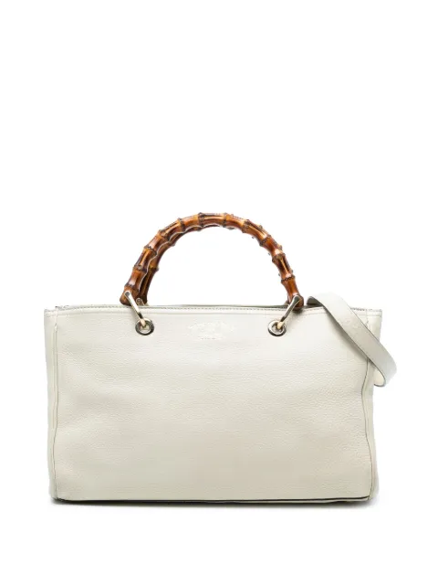 Gucci Pre-Owned 2016-2025 Medium Calfskin Bamboo Shopper satchel