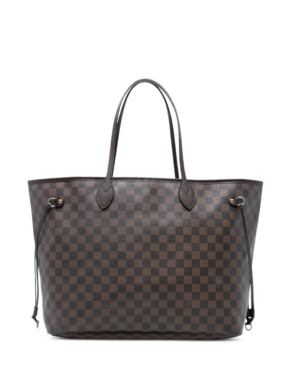 Pre-owned Louis Vuitton 2009 Damier Ebene Neverfull Gm Tote Bag In Brown