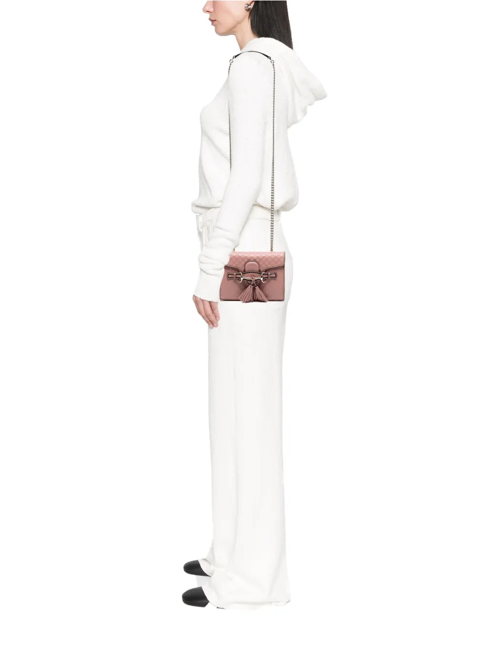 Pre-owned Gucci 2016-2025 Mini Microssima Emily Crossbody Bag In Pink