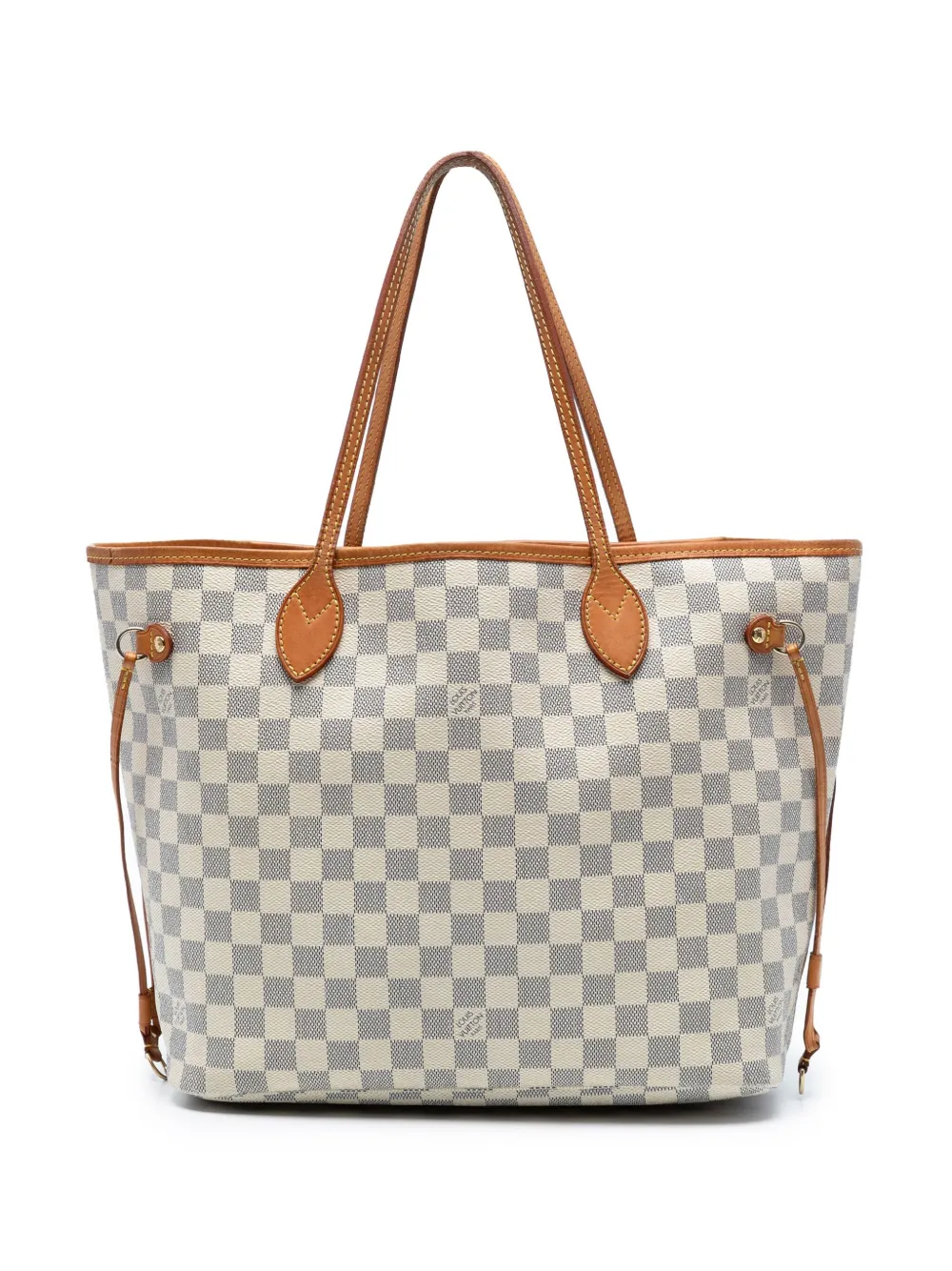 Louis Vuitton Pre-Owned 2012 ダミエ アズール ネヴァーフル MM トートバッグ - ホワイト