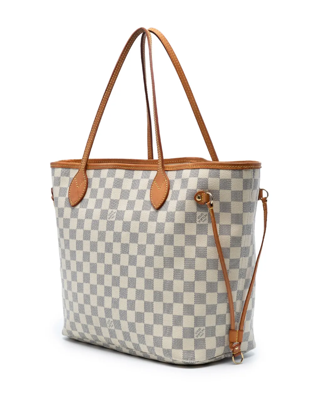 LOUIS VUITTON Pre-owned 2012 Damier Azur Neverfull Mm Tote Bag In White