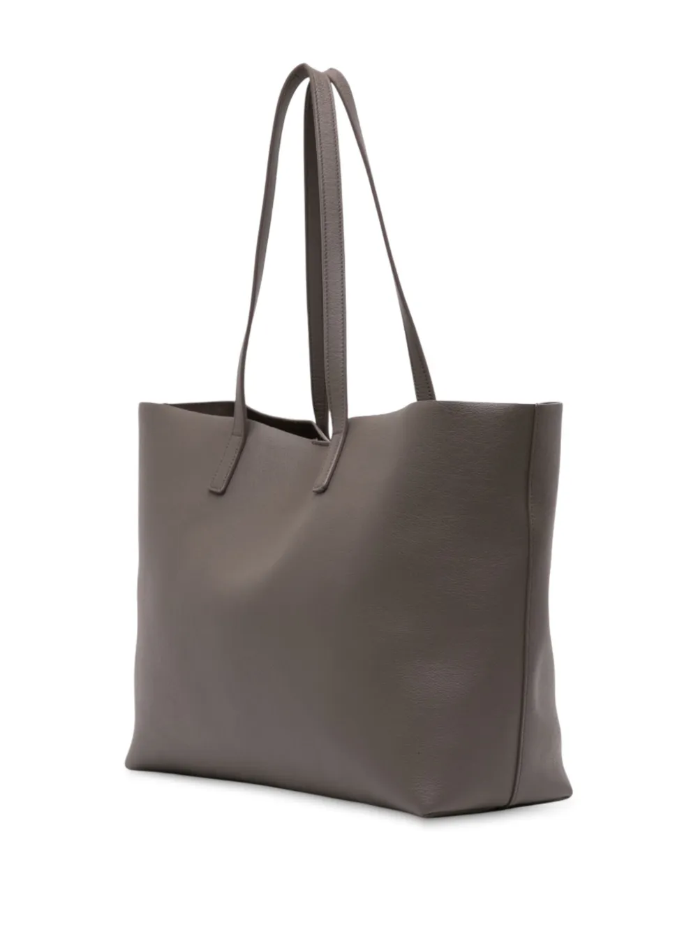 SAINT LAURENT Pre-owned 2020 Large Leather East West Shopping Tote Bag In Gray