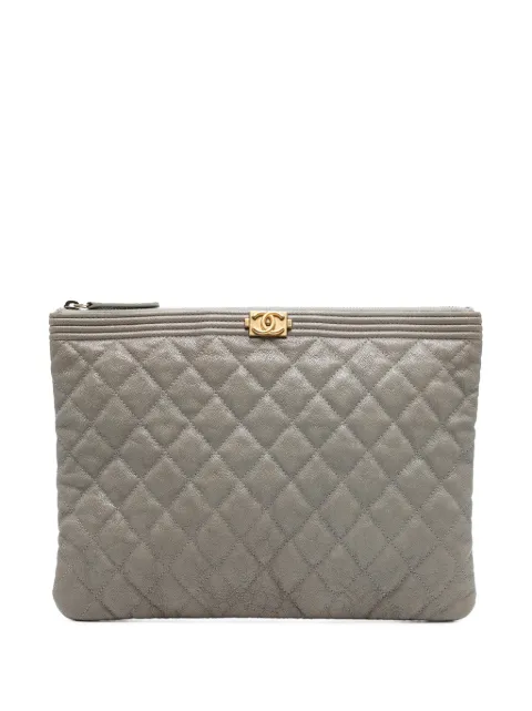 CHANEL Pre-Owned Caviar Boy O Case kuvertväska från 2019