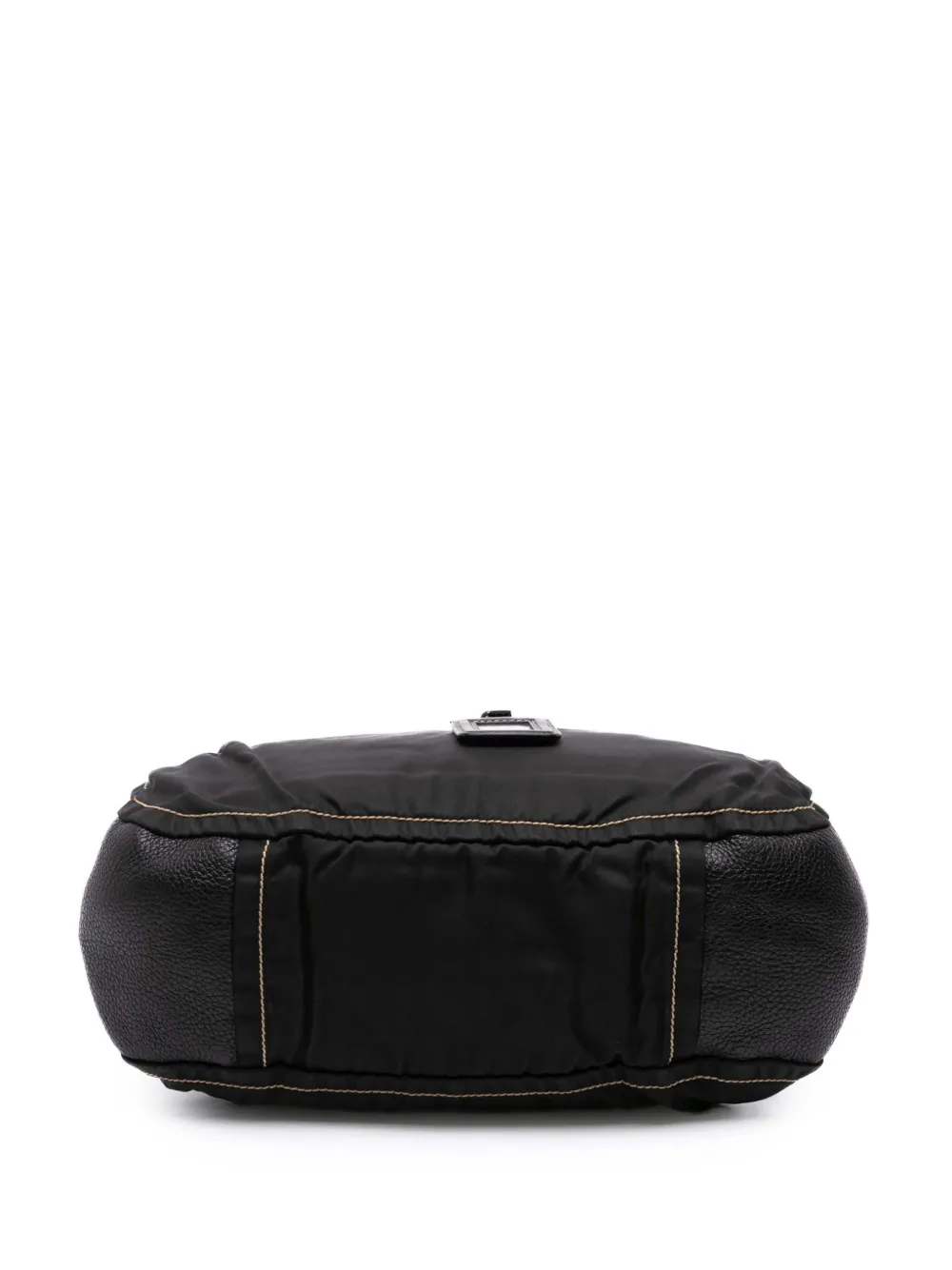 PRADA Pre-owned 2000-2013 Leather And Tessuto Shoulder Bag In Black