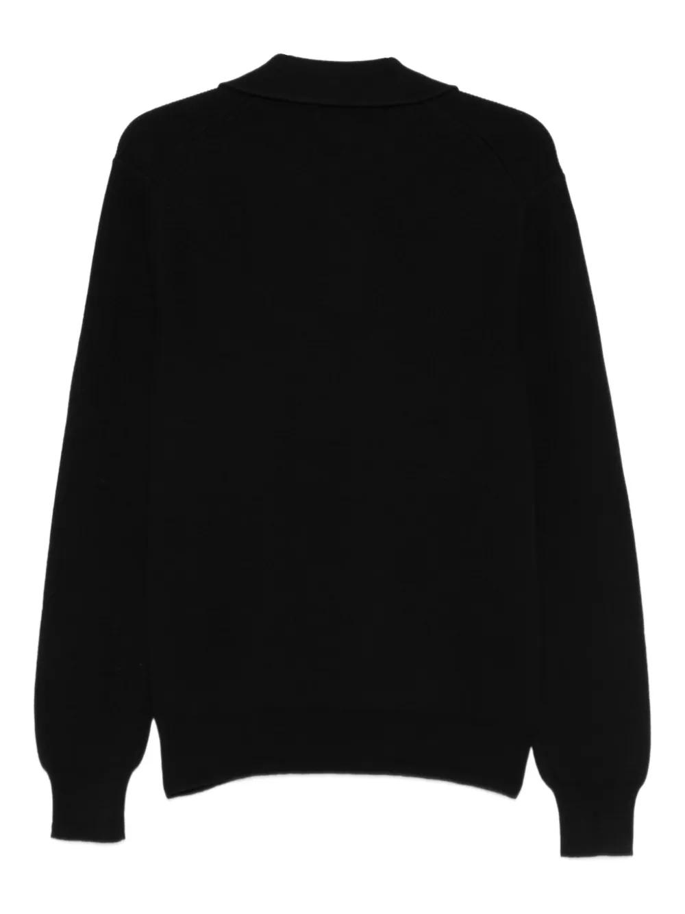 Fileria Collared Long-sleeve Sweater In Black