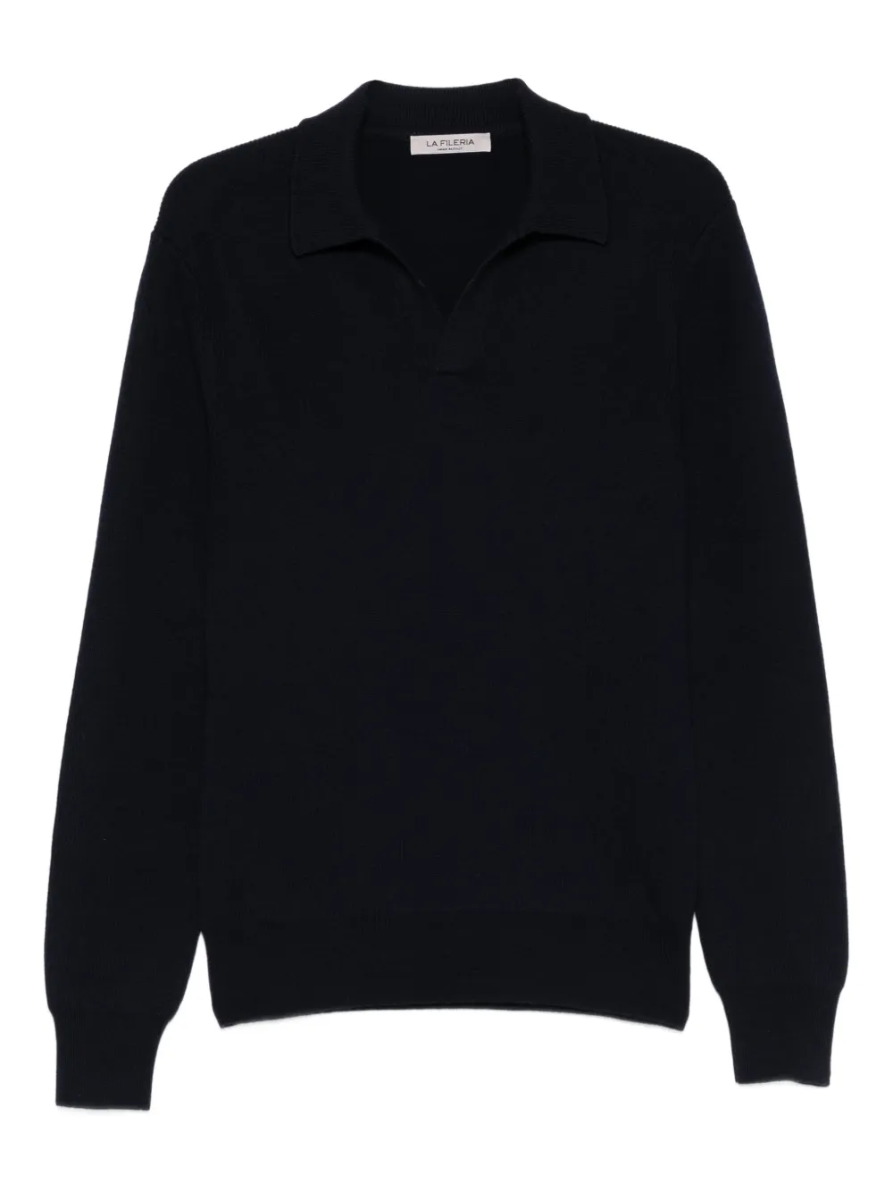 Fileria Collared Sweater In Black