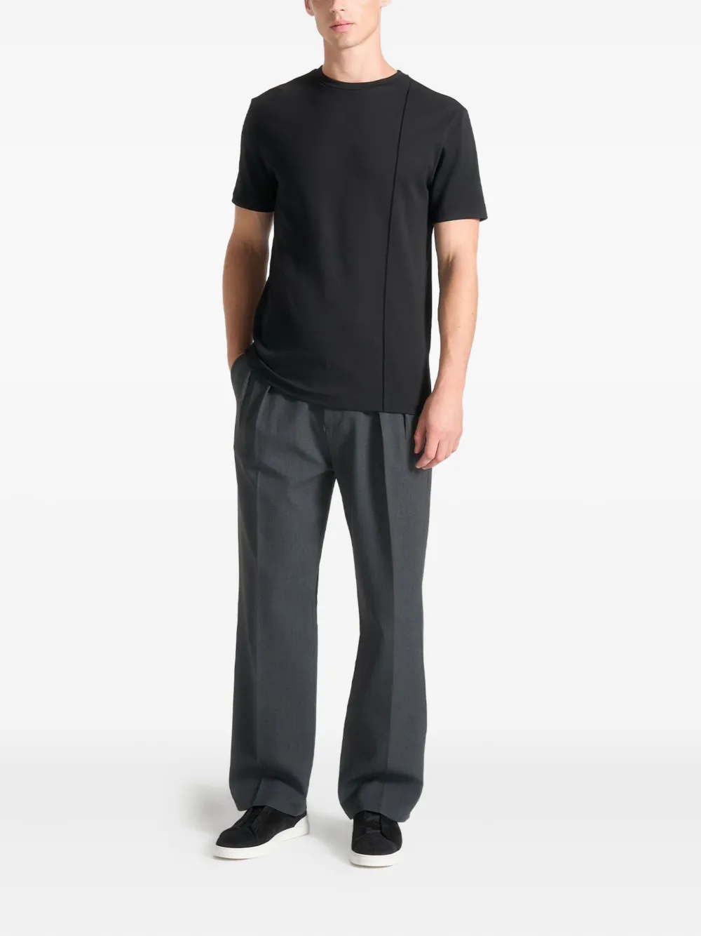 Manière De Voir Bruno gesmockt T-shirt - Zwart