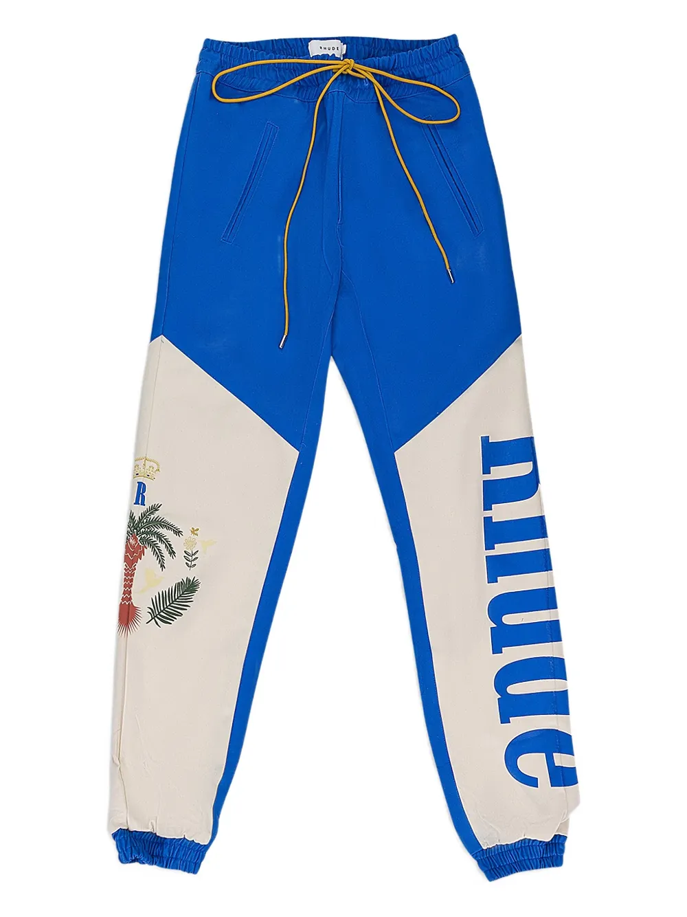 RHUDE palm tree track pants - ブルー RHUDE palm tree track pants - ブルー