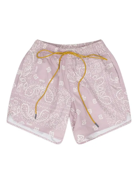 RHUDE shorts de playa con motivo de bandana