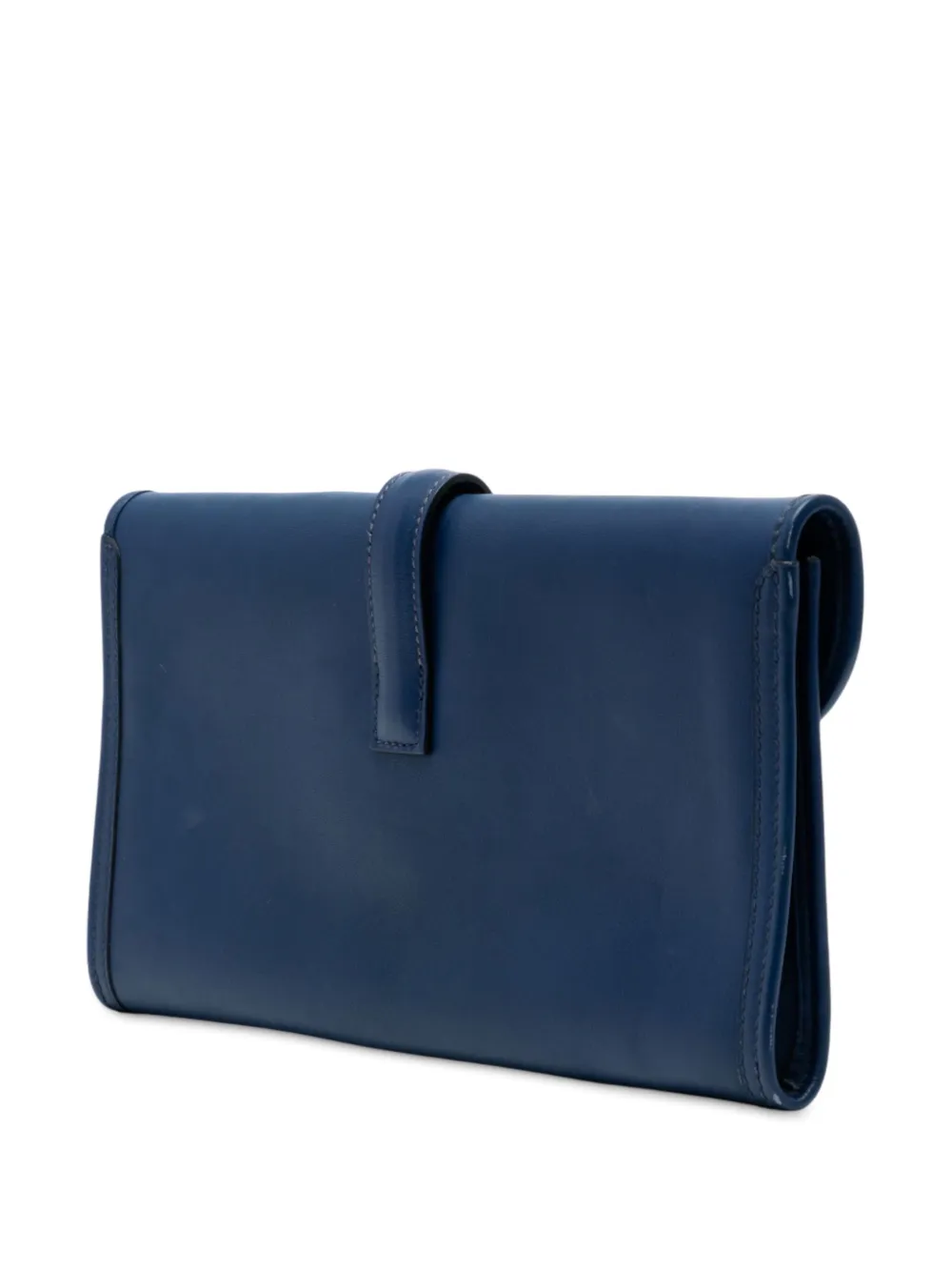 Pre-owned Hermes 2014 Swift Jige Elan 29 Clutch Bag In Blue