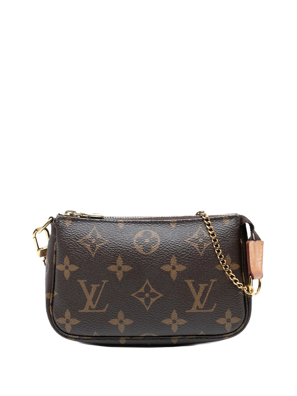Pre-owned Louis Vuitton 2020 Monogram Mini Pochette Accessoires Handbag In Brown