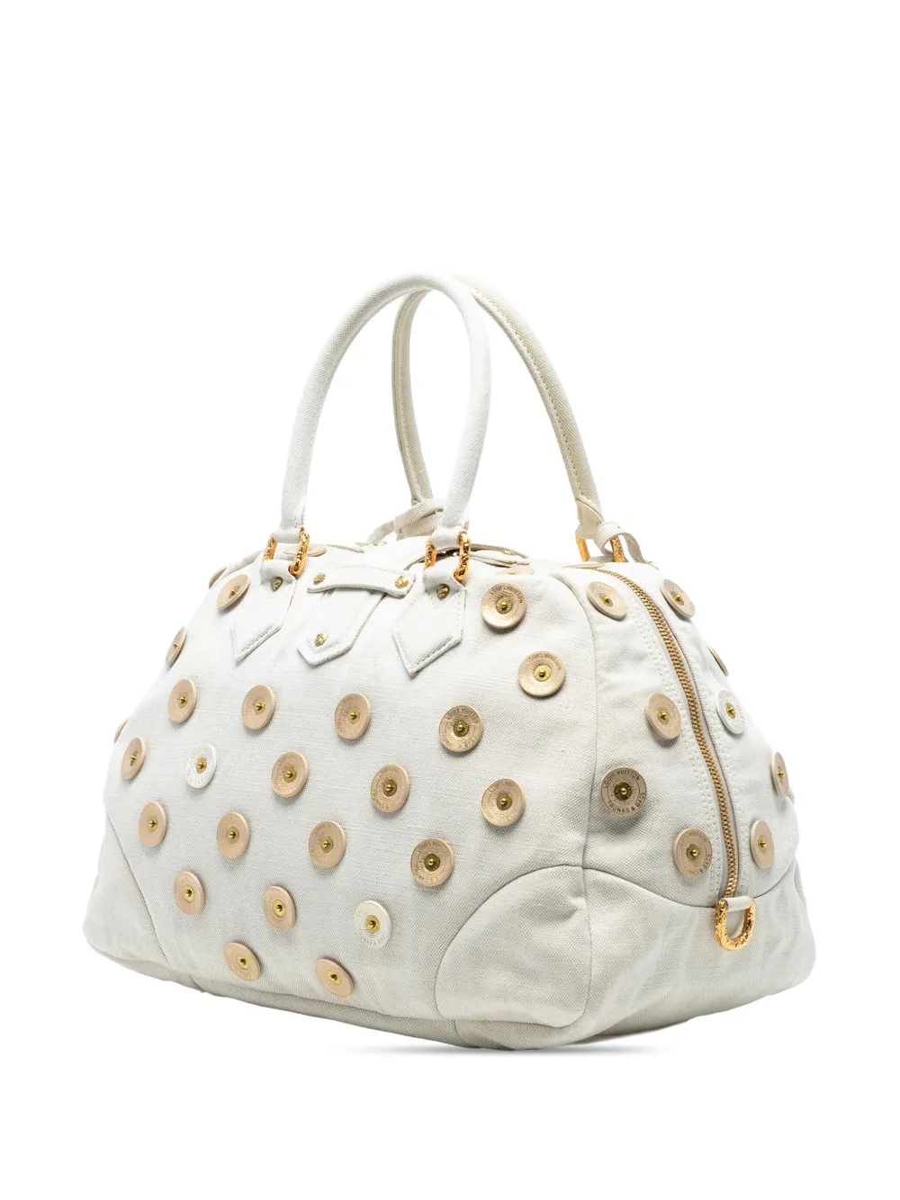 LOUIS VUITTON Pre-owned 2007 Polka Dots Bowly Handbag In White
