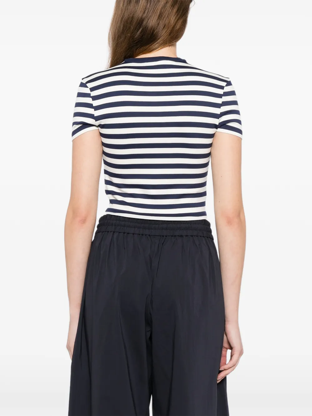 striped short-sleeve top