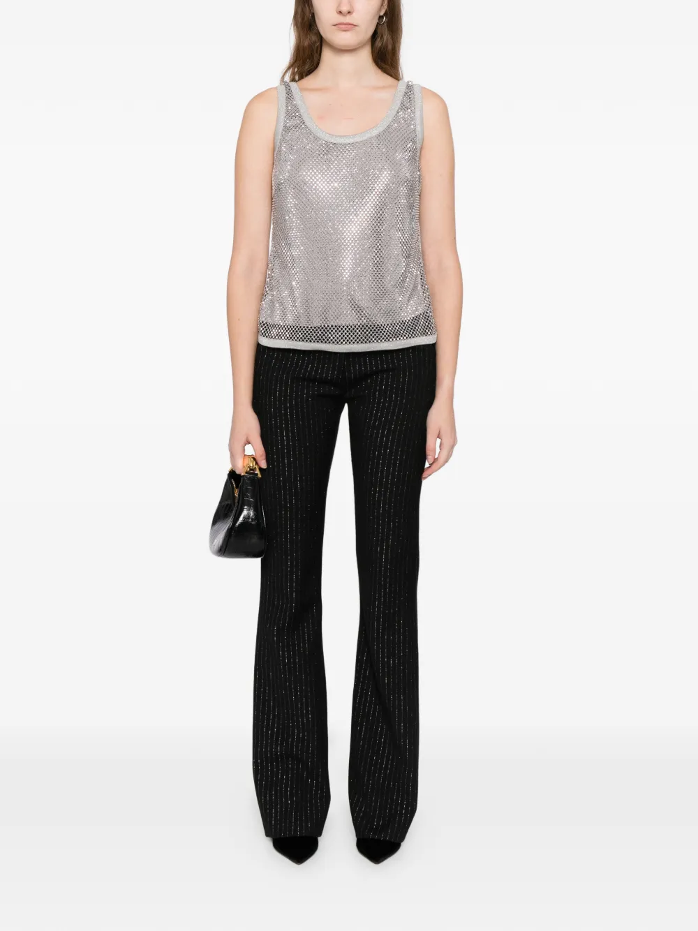 Ralph Lauren Collection Tanktop verfraaid met kristallen Grijs