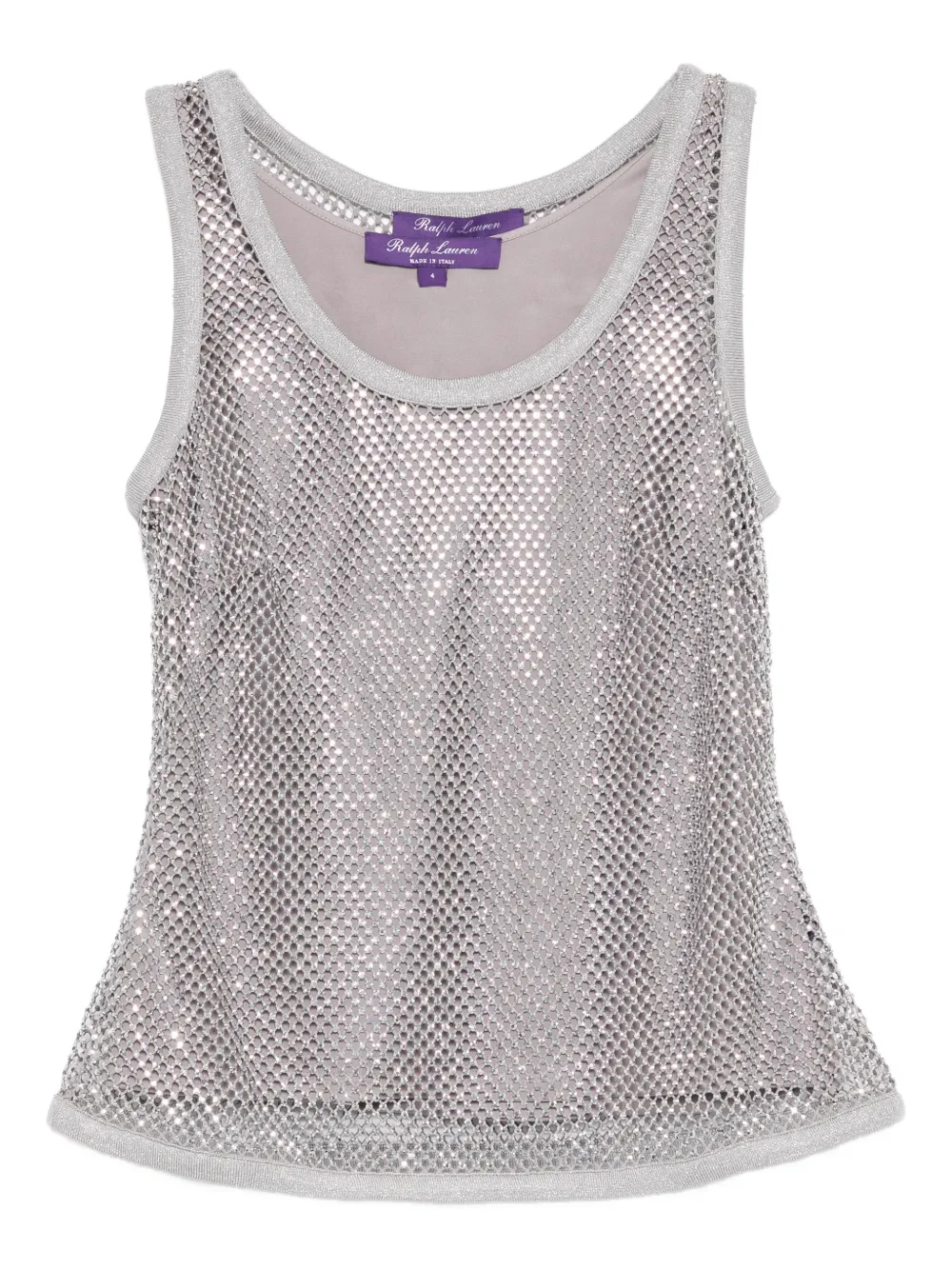 Ralph Lauren Collection crystal-embellished tank top - Grigio
