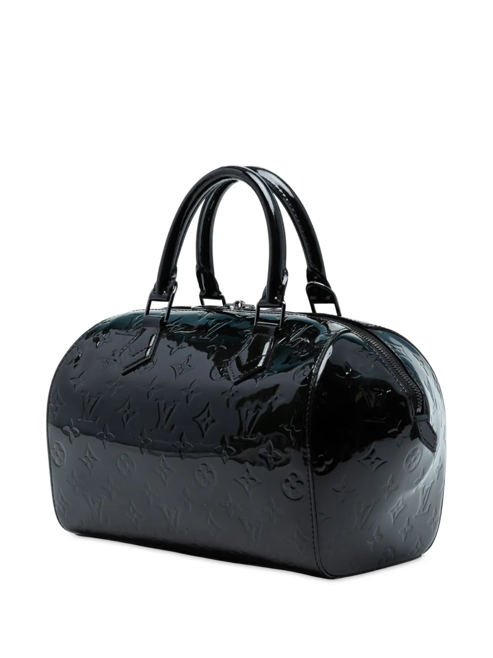 Pre-owned Louis Vuitton 2014 Monogram Vernis Montana Satchel In Black