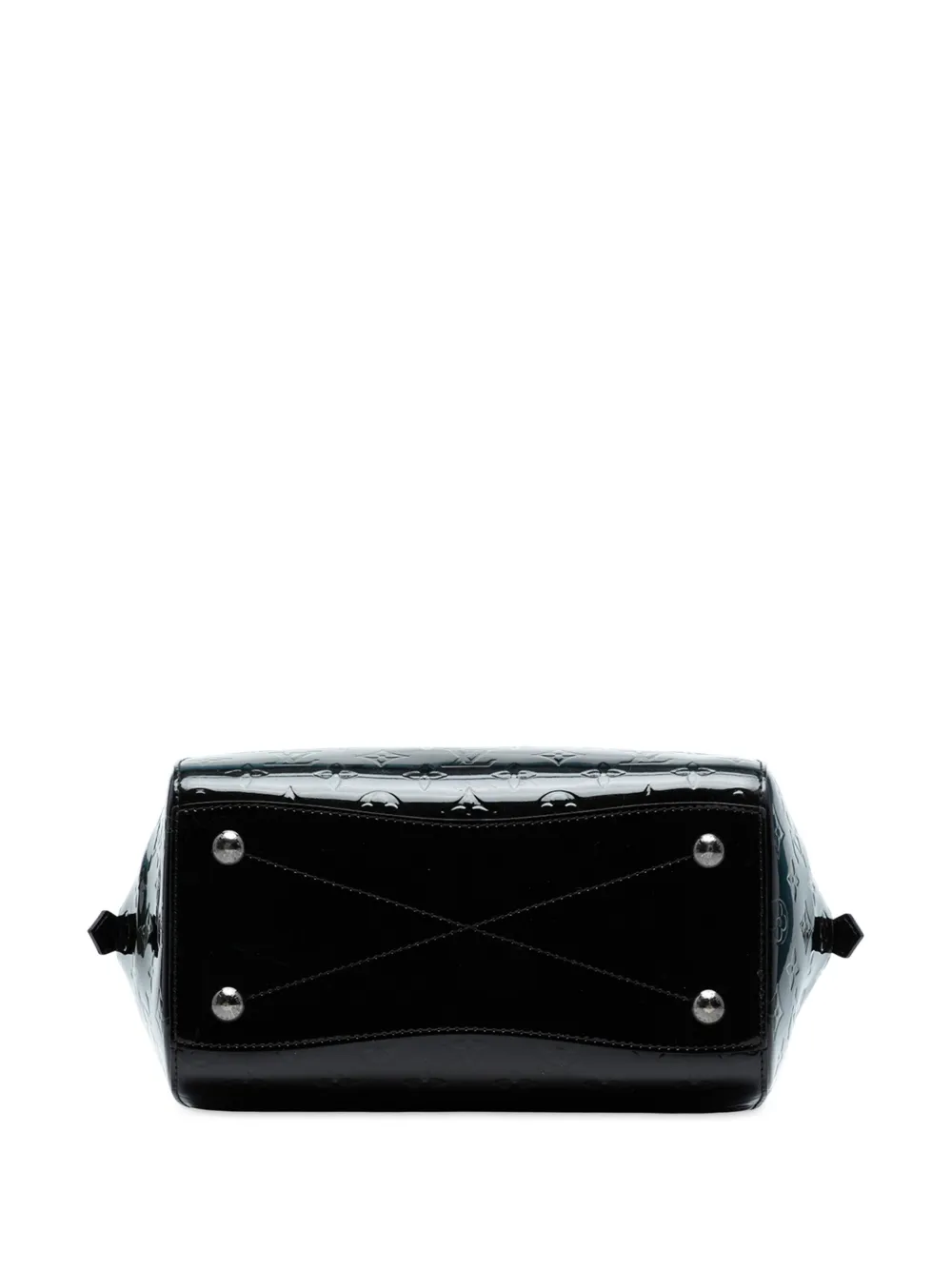 Pre-owned Louis Vuitton 2014 Monogram Vernis Montana Satchel In Black