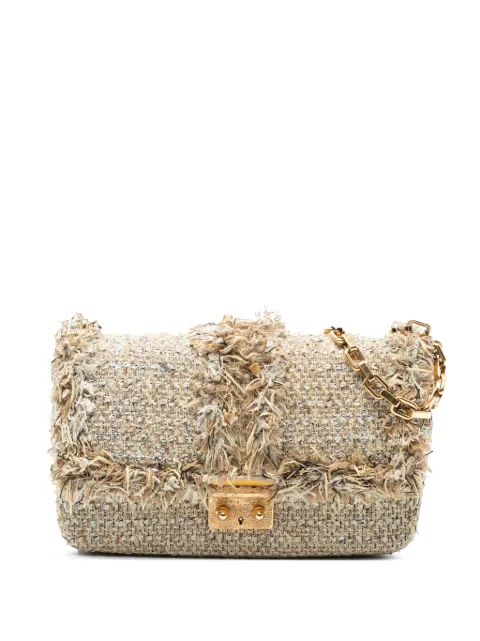 Christian Dior Pre-Owned 2012 New Rock Tweed and Rhinestones Chain shoulder bag