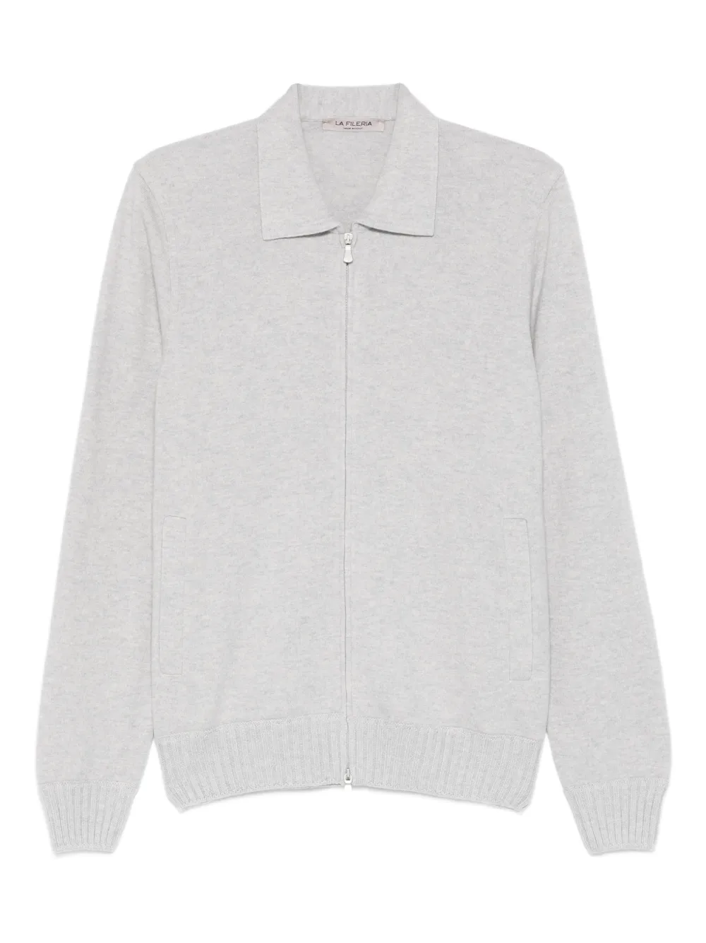Fileria Cashmere Collar Cardigan In Gray
