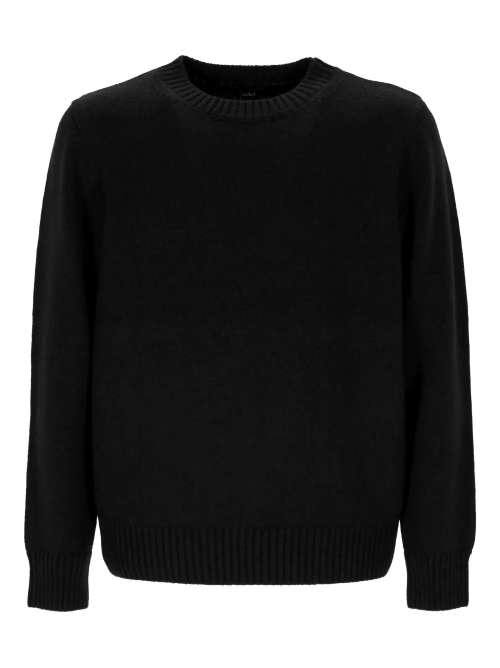 Add  crewneck merino wool sweatshirt | Black | Image 1